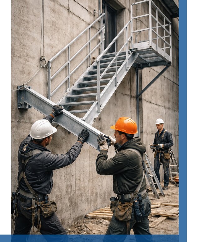 Монтаж металлических лестниц в Троицке от 15467 р. | ВЫСОТНИК-Трц