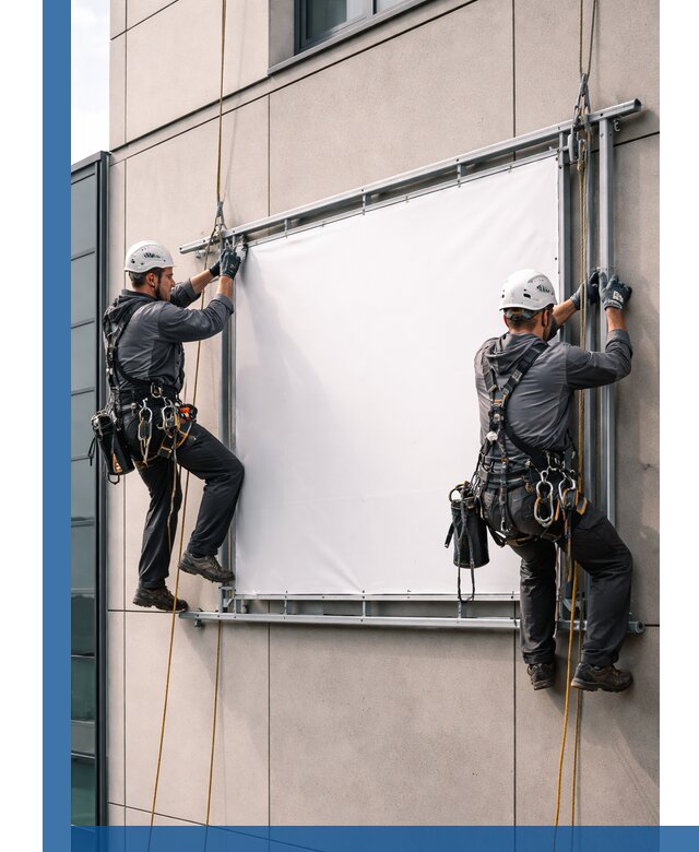 Монтаж наружной рекламной вывески в Троицке под ключ