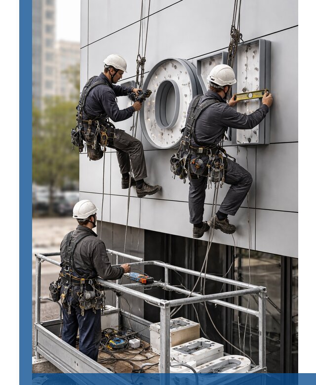 Профессиональный монтаж световых букв в Троицке под ключ