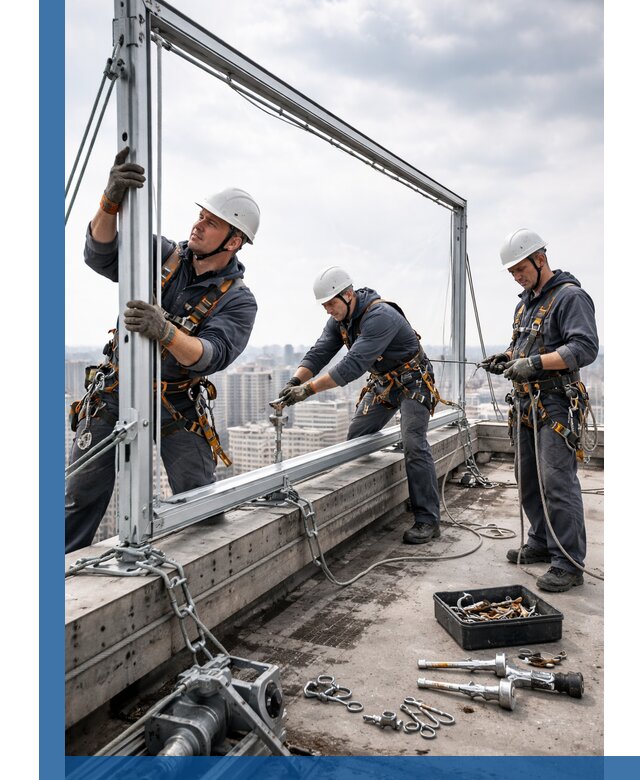 Монтаж крышных рекламных конструкций под ключ в Троицке