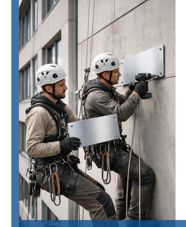 Монтаж табличек и указателей в Троицке для зданий и сооружений