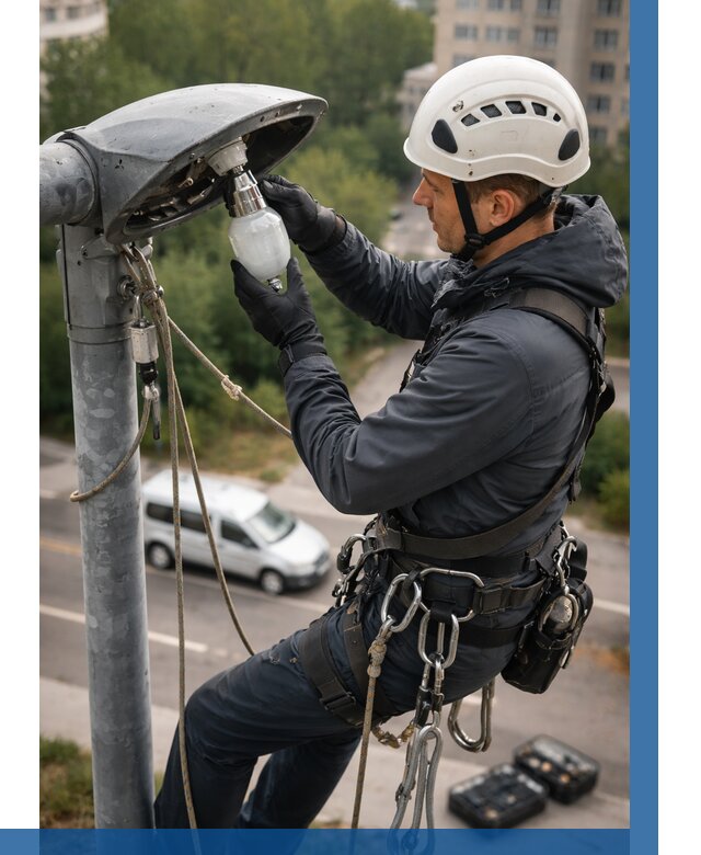 Замена ламп на высоте в Троицке от 2578 р. | ВЫСОТНИК-Трц