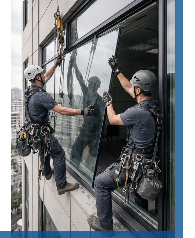 Замена стеклопакетов на высоте в Троицке от 5671 р. | ВЫСОТНИК-Трц