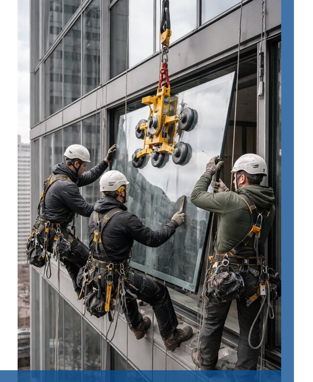 Фасадное остекление зданий под ключ в Троицке от 10311 р. | ВЫСОТНИК-Трц