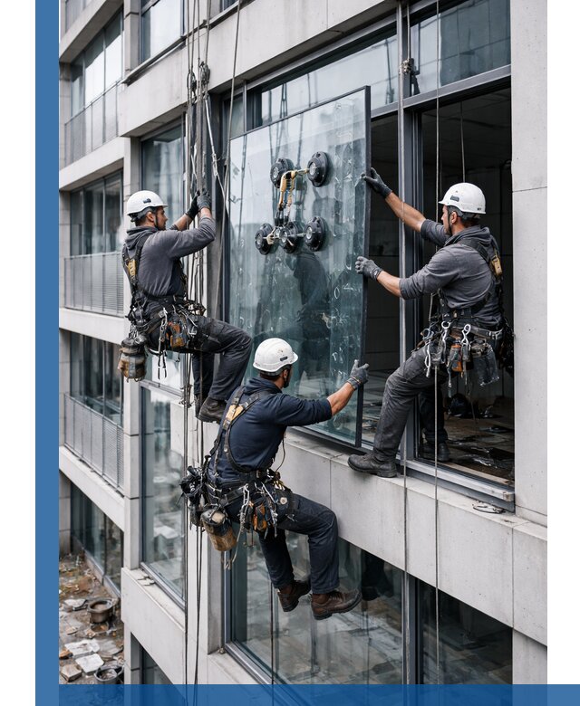 Фасадное остекление и монтаж витражей зданий в Троицке под ключ