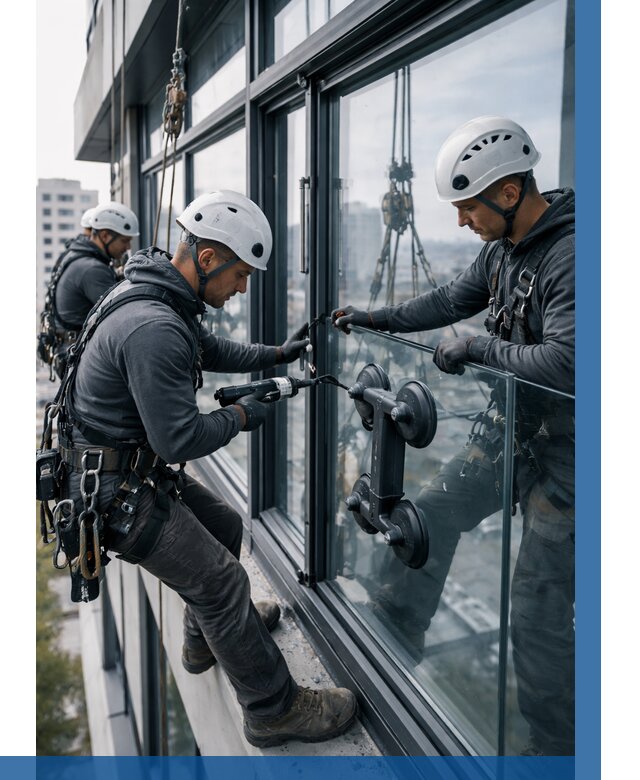 Витражное остекление зданий в Троицке от 3609 р. | ВЫСОТНИК-Трц