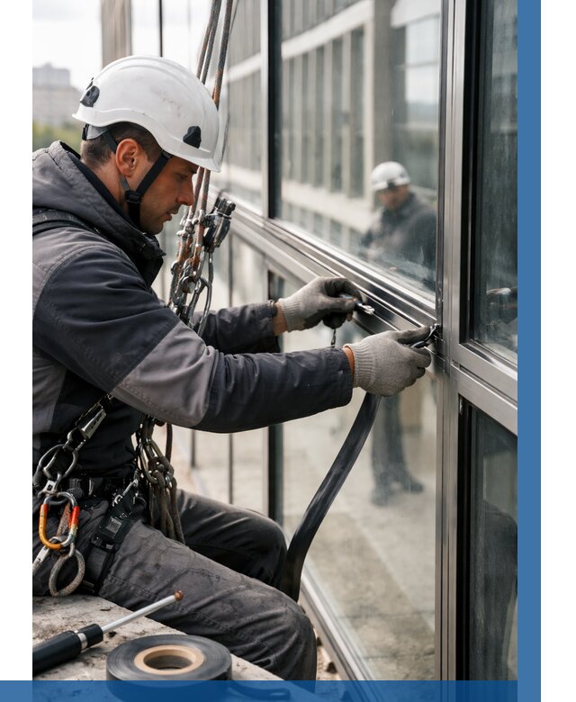 Ремонт витражных конструкций в Троицке от 3609 р. | ВЫСОТНИК-Трц