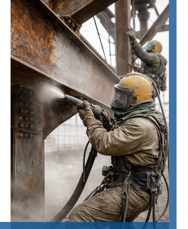 Пескоструйная очистка металлоконструкций в Троицке по 619 р.  ВЫСОТНИК-Трц