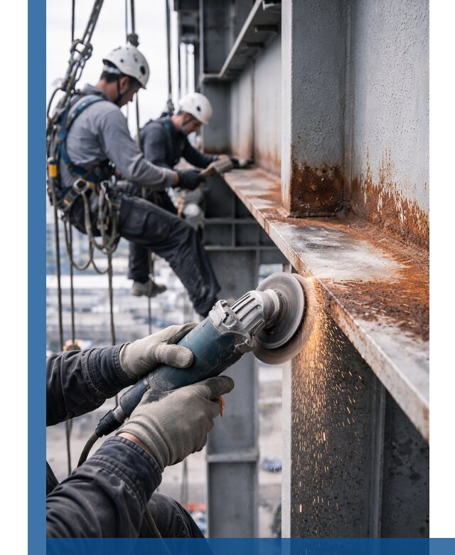 Зачистка металла от ржавчины и подготовка поверхностей в Троицке