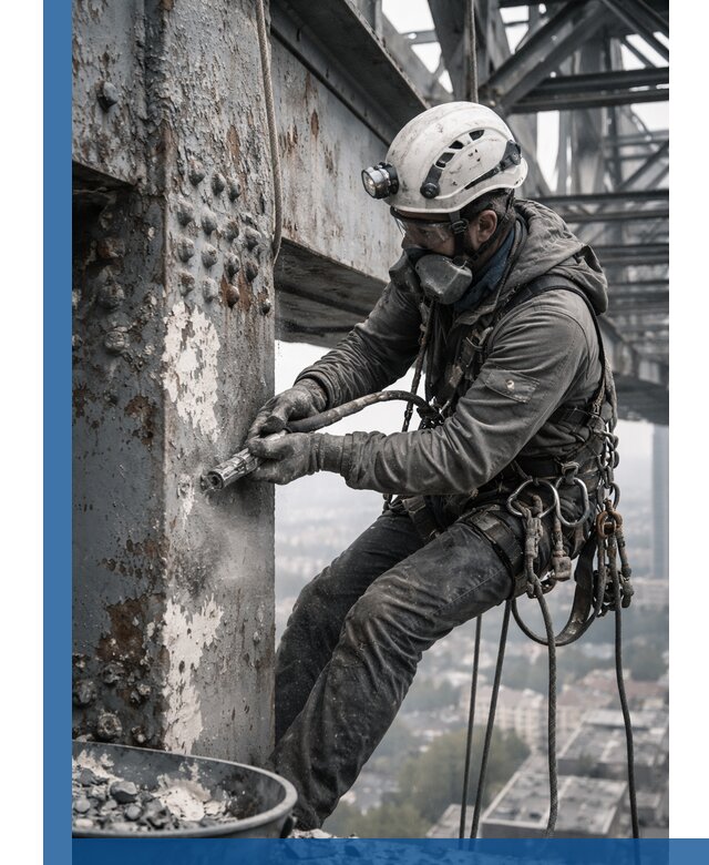 Удаление старой краски с металлических конструкций в Троицке