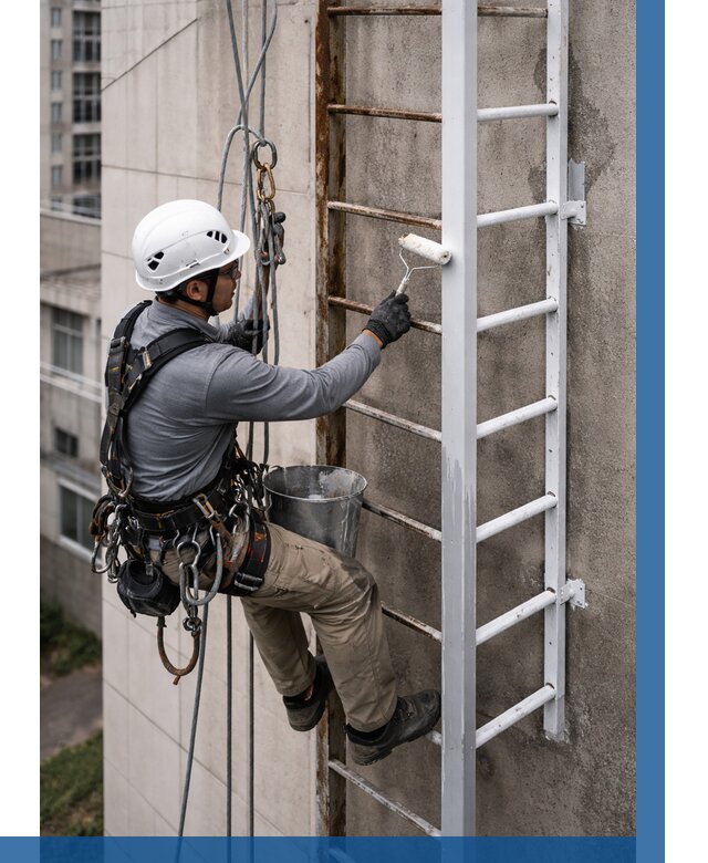 Покраска пожарных лестниц в Троицке от 4640 р. | ВЫСОТНИК-Трц