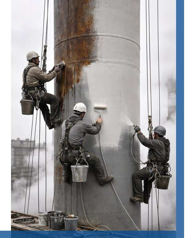 Покраска дымовых труб в Троицке от 8764 р. | ВЫСОТНИК-Трц