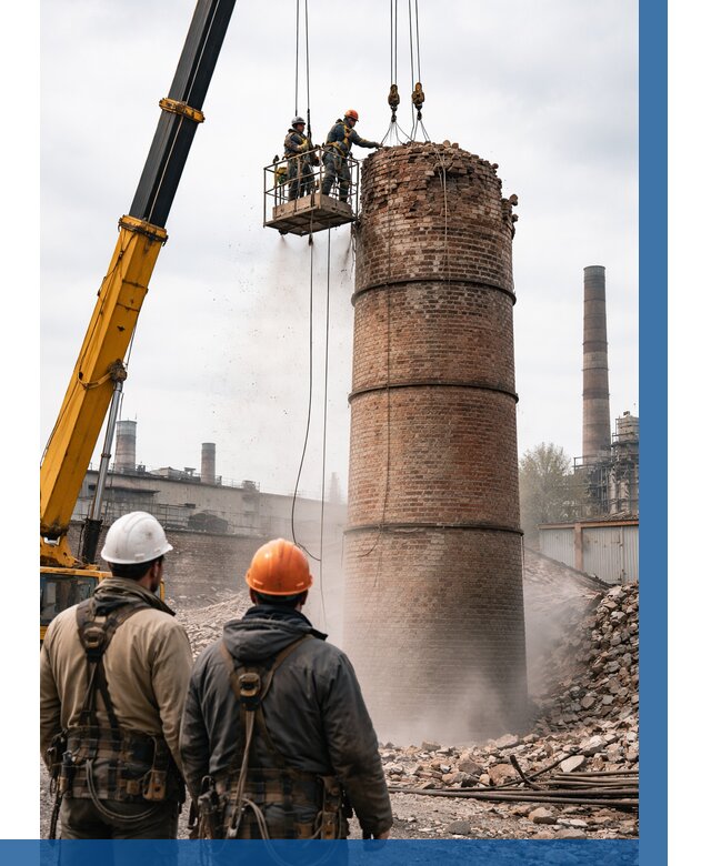 Демонтаж дымовой трубы в Троицке от 92799 р. | ВЫСОТНИК-Трц, смета