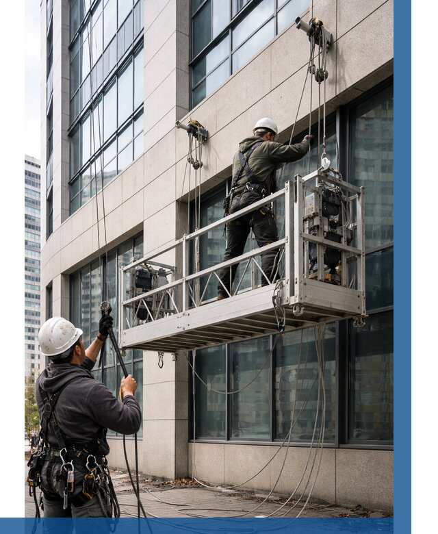 Монтаж и подъем фасадной люльки в Троицке от 12373 р. | ВЫСОТНИК-Трц