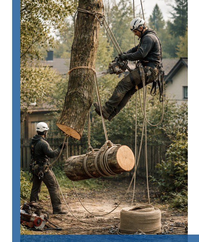 Валка деревьев частями в Троицке, безопасно и аккуратно