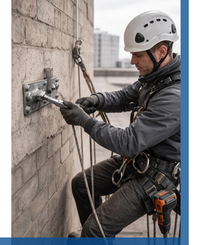 Установка анкерных точек в Троицке от 3609 р. | ВЫСОТНИК-Трц