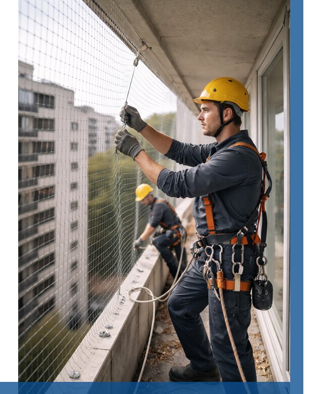 Монтаж сетки от птиц в Троицке от 4640 р. | ВЫСОТНИК-Трц